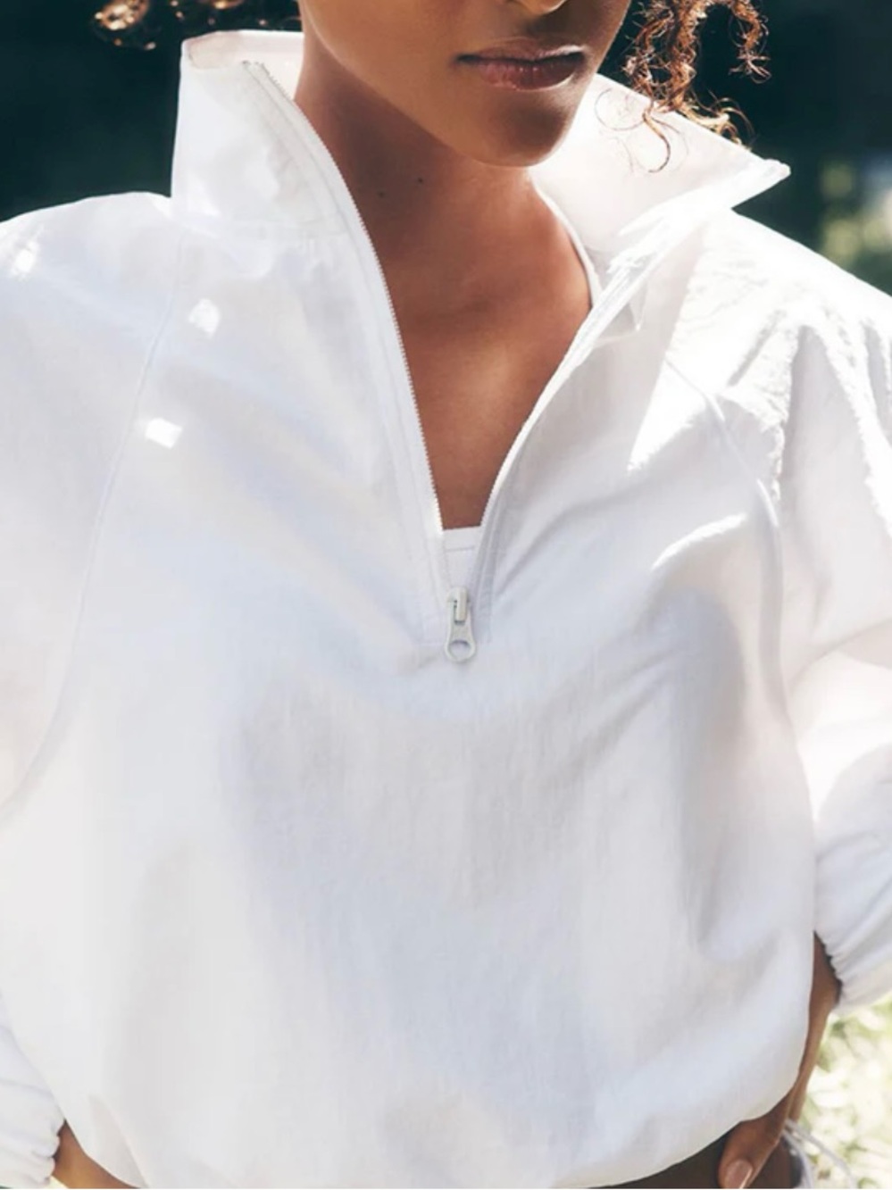 Alo Cropped 1/4 Zip Alumni Pullover